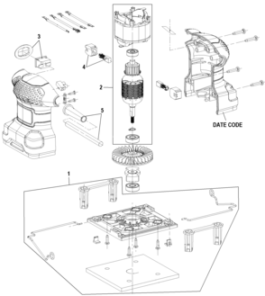 Part Location Diagram of 90573727 Black and Decker PLATEN ASSY.